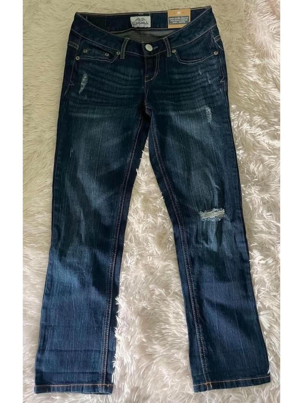NWT Aeropostale BAYLA Skinny Capri Jeans (Super Low Rise, Cropped) - Style #0222